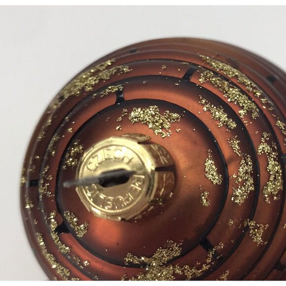 Vintage Czech Republic Art Glass Ornament Fuzzy Bee Honey Comb Bumblebee - Picture 5 of 7